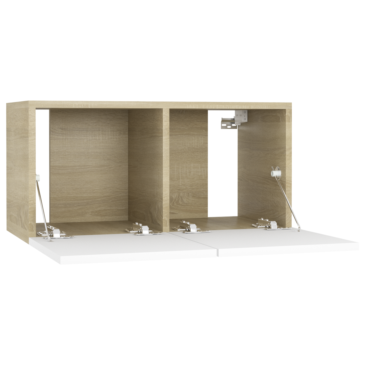 Hanging TV Cabinets 3 pcs White and Sonoma Oak 60x30x30 cm