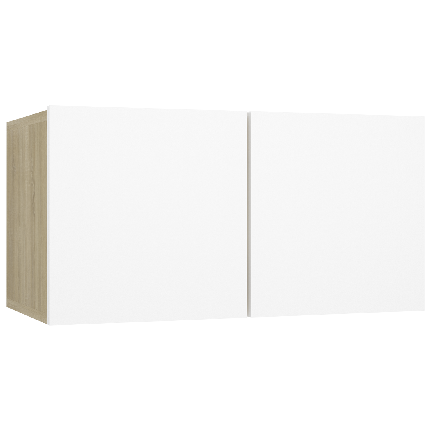Hanging TV Cabinets 3 pcs White and Sonoma Oak 60x30x30 cm