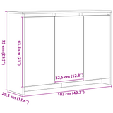 Sideboard Black 102 x 29.5 x 75 cm Engineered wood - Extra Image