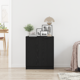 Sideboard Black Oak 60 x 30 x 70 cm Engineered Wood - Top-Down View