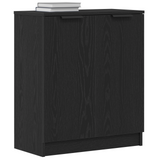 Sideboard Black Oak 60 x 30 x 70 cm Engineered Wood - Side View