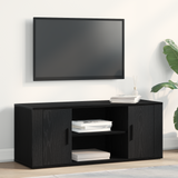 TV Cabinet Black oak 100 x 35 x 40 cm Engineered wood - Side View
