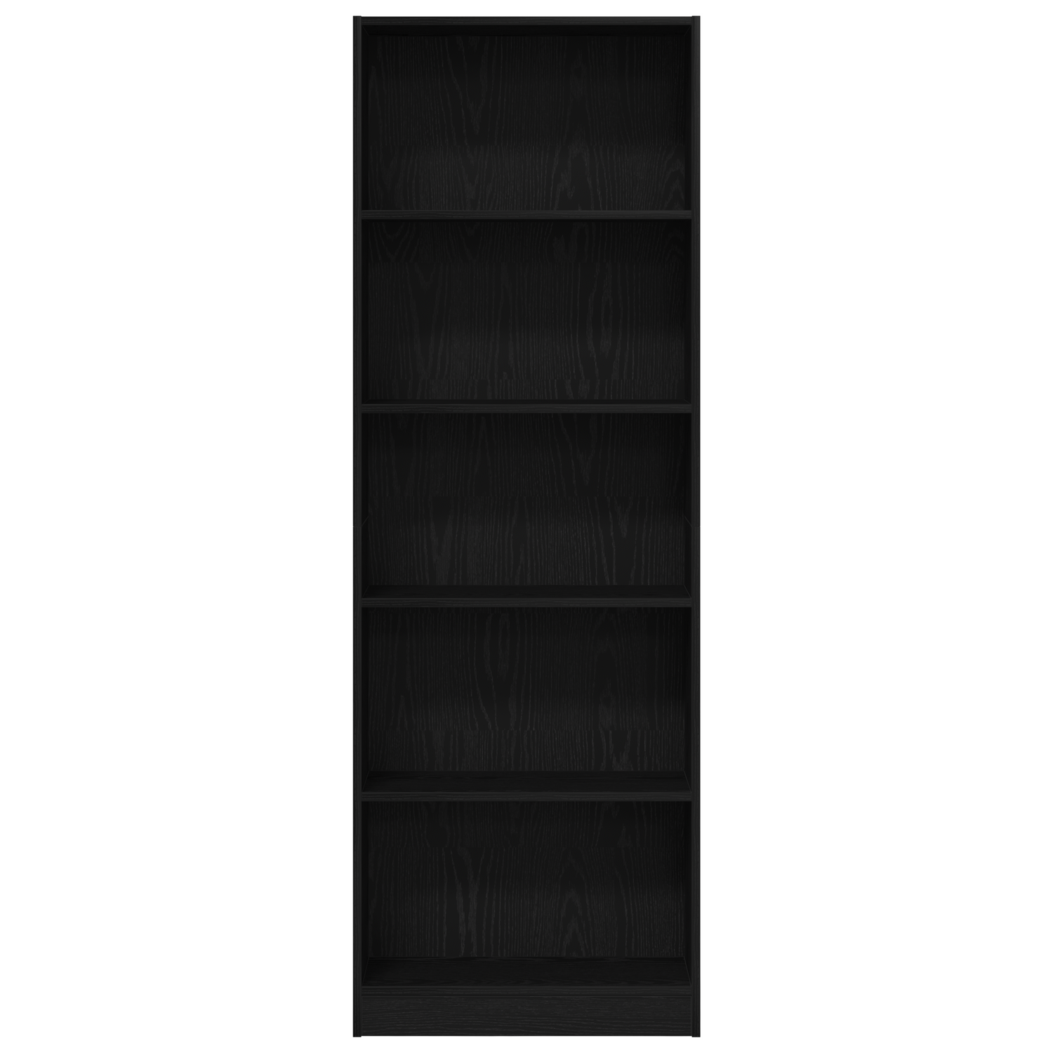 Bookshelf Black Oak 60 x 24 x 176 cm Engineered Wood