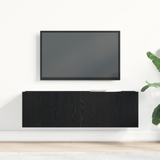 TV Cabinet Black Oak 100 x 30 x 30 cm Engineered Wood