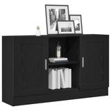 Sideboard Black Oak 120 x 30,5 x 70 cm Engineered Wood
