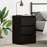 Bedside Cabinet Black Oak 40 x 35 x 62,5 cm Engineered Wood - Side View