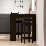 Bar Table Black Oak 102 x 50 x 103,5 cm Engineered Wood