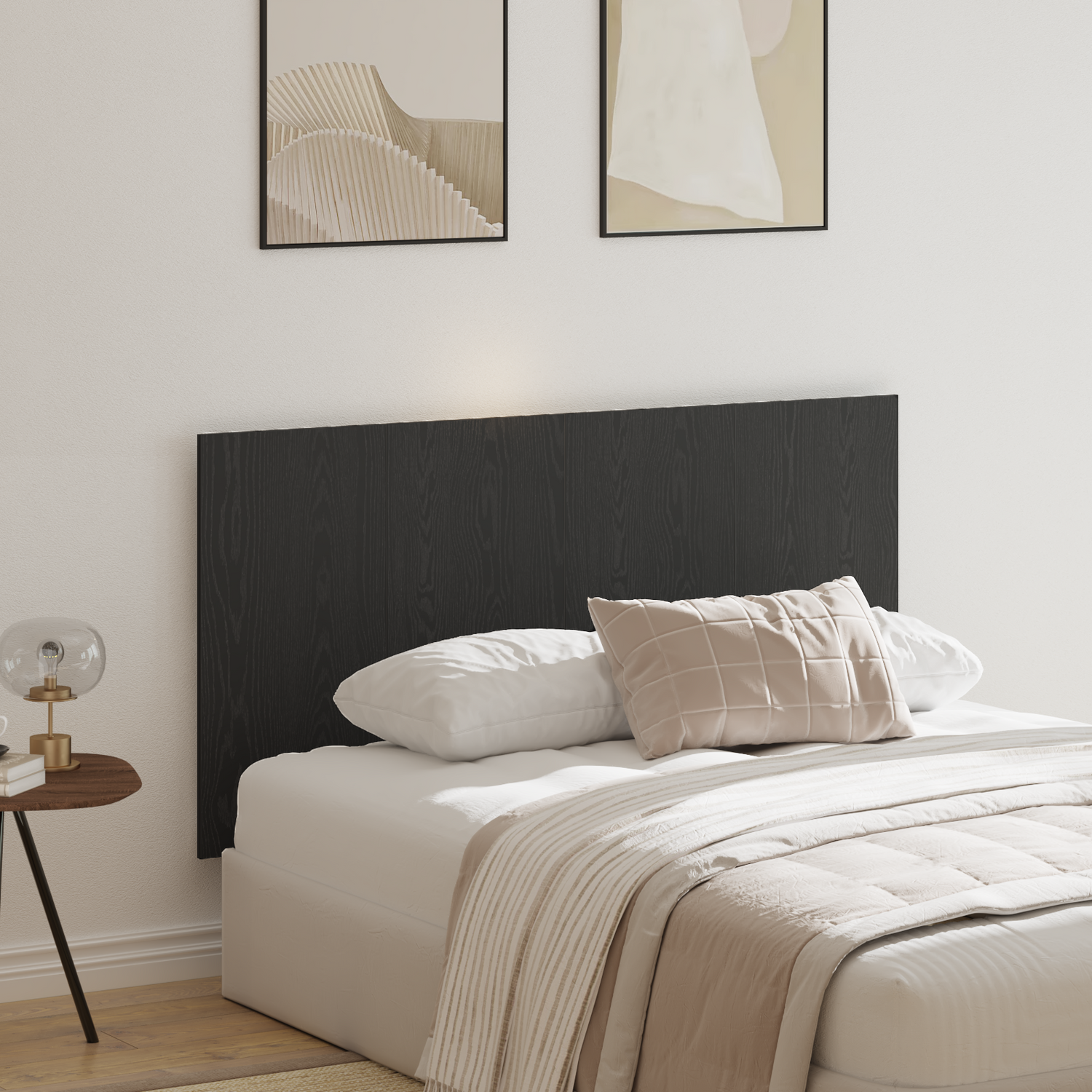 Bed Headboard Black Oak 160 x 1.5 x 80.5 cm Engineered Wood