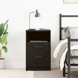 Bedside Cabinet Black Oak 40 x 35 x 65 cm Engineered Wood - Side View