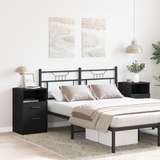 Bedside Cabinet 2 pcs Black Oak 40 x 35 x 65 cm Engineered Wood