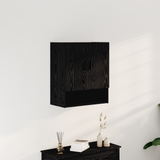 Wall-mounted Cabinet Black Oak 60 x 31 x 70 cm Engineered Wood - Front View