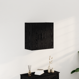 Wall-mounted Cabinet Black Oak 60 x 31 x 60 cm Engineered Wood - Side View