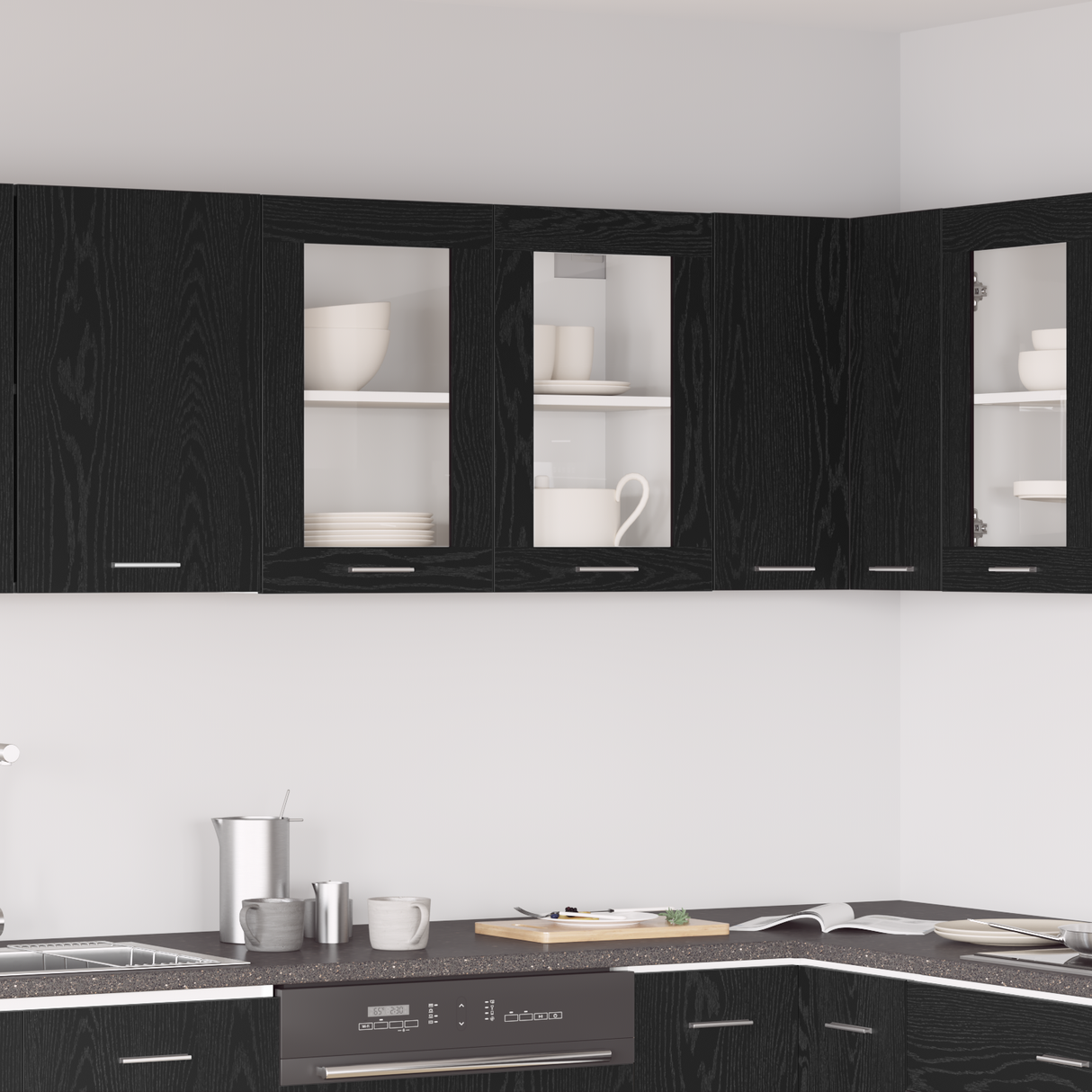 Hanging Cabinet Lyon Black Oak 80 x 31 x 60 cm Engineered Wood