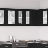 Hanging Cabinet Black Oak 60 x 31 x 60 cm Engineered Wood - Side View