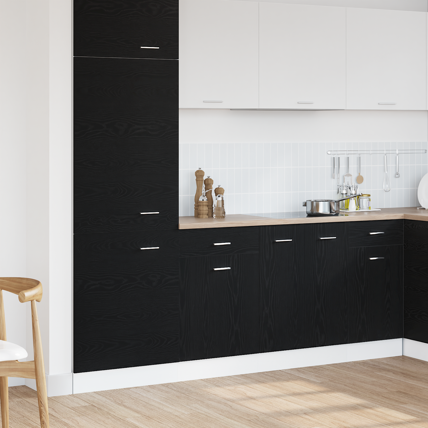 Hanging Cabinet Black Oak 50 x 46 x 81,5 cm Engineered Wood