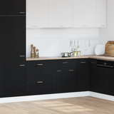Hanging Cabinet Black Oak 60 x 46 x 81,5 cm Engineered Wood - Side View