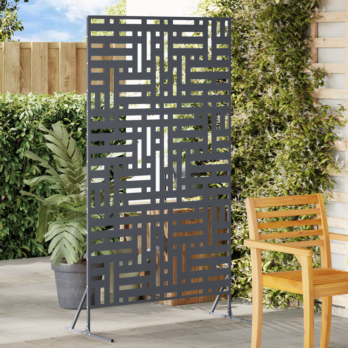 Privacy Screen 100 x 50 x 180 cm Steel Anthracite