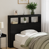 Headboard Black Oak 120 x 17 x 102 cm Engineered Wood - Side View