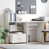 Drawer Cabinet with Wheel White 55 x 45 x 31 cm - Side View