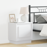 Bedside Cabinet 2 pcs White 44 x 34,5 x 45 cm Engineered Wood - Side View