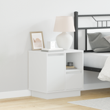 Bedside Cabinet 2 pcs White 50 x 34,5 x 50 cm. Engineered wood - Side View