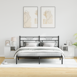 Bedside Cabinet 2 pcs White 50 x 34,5 x 50 cm. Engineered wood - Top-Down View