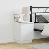 Bedside Cabinet 2 pcs White 39 x 34,5 x 50 cm Engineered wood - Side View