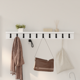 Wall-Mounted Coat Rack Wall-mounted White 100 x 10,5 x 10,5 cm - Side View