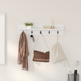 Wall-Mounted Coat Rack White 80 x 10,5 x 18 cm Engineered wood