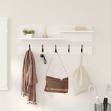 Wall-Mounted Coat Rack White 90 x 15 x 36 cm Engineered wood - Top-Down View