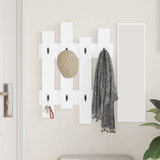 Wall-Mounted Coat Rack White 60 x 3 x 82 cm Engineered wood - Top-Down View