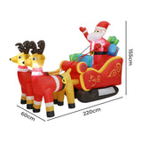 Santaco LED Inflatable Santa Sleigh Reindeer 2.2M-2006733375225860098