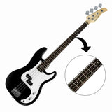 Karrera 39in Electric Guitar Bass Music 4-String Instrument Full Size Black - Rear View