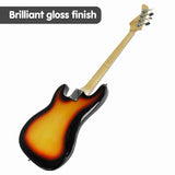 Karrera 39in Electric Guitar Bass Music 4-String Instrument Full Size Sunburst - Top-Down View