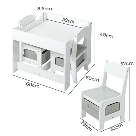 BoPeep Kids Table and Chairs Set Storage-1954802340200583170