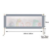 Bopeep Kids Baby Safety Bed Rail Guard King - Front View