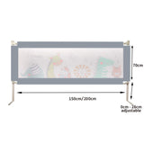 Bopeep Kids Baby Safety Bed Rail Guard Queen - Front View