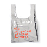 KIND BAG Reusable Bag - Medium| Recycle Grey & Coral - Rear View