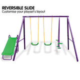 Kahuna Kids 4-Seater Swing Set with Slide Purple Green - Extra Image