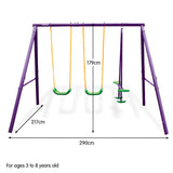Kahuna Kids 4-Seater Swing Set Purple Green - Extra Image