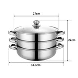 TOQUE Stainless Steel Steamer Meat Vegetable-2006733057989677058