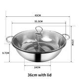 TOQUE Stainless Steel 36cm Twin Mandarin - Front View