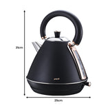 Pronti 1.7L Rose Trim Collection Kettle - Black - Side View