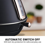 Pronti Rose Trim Collection Toaster & Kettle Bundle - Black - Extra Image
