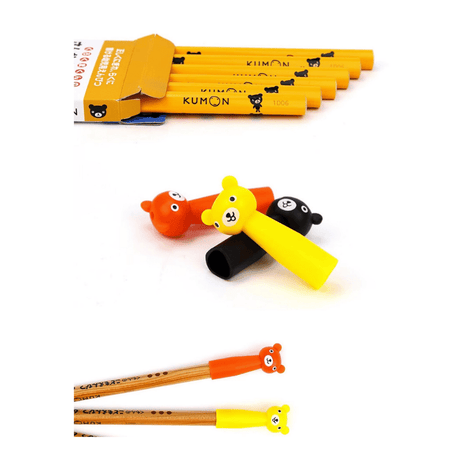Kumon Pen Cap Pencil Extension Pen Grips Cap Bear 3Pics-2006733317772283906