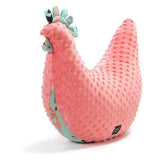 La Millou Hen Pillow - Large - Coral - Top-Down View