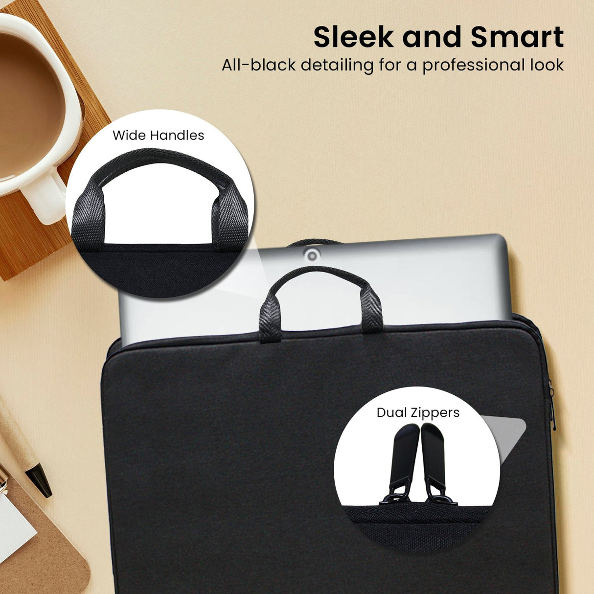 Water-Resistant Laptop Sleeve Bag for 13.3??Laptops