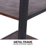 Sarantino Amelia 5-Tier Ladder Shelf in Walnut