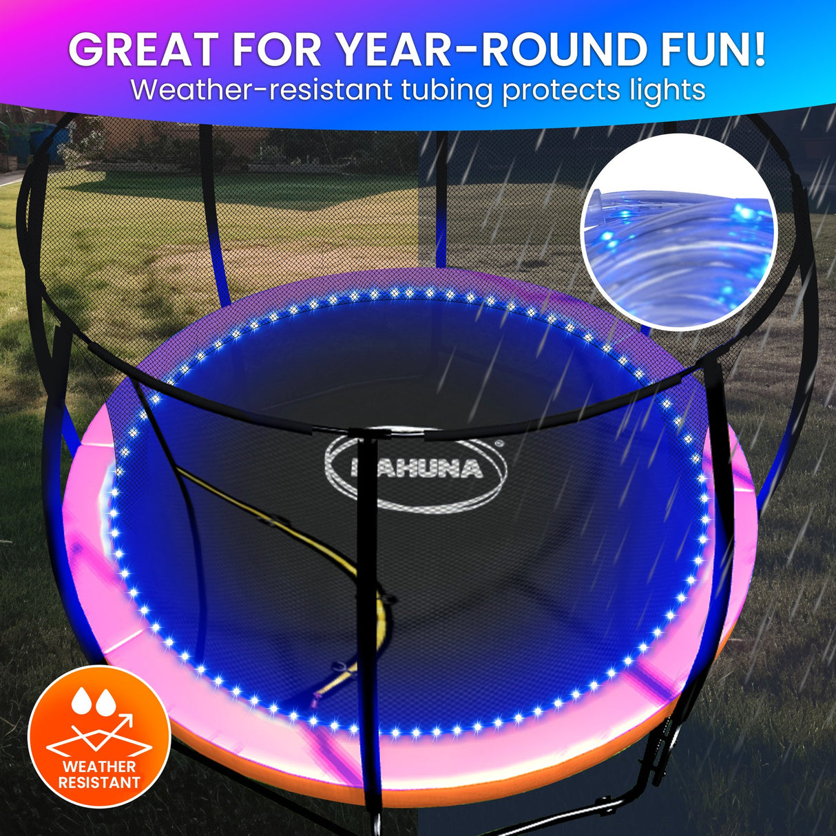 Kahuna LED Kit Suits 6ft-8ft Trampolines Multi-Colour Smart Motion Sensor Lighting with 16 colo