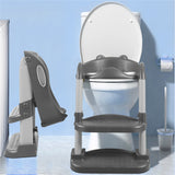 BoPeep Kids Toilet Ladder Grey - Close-Up Angle